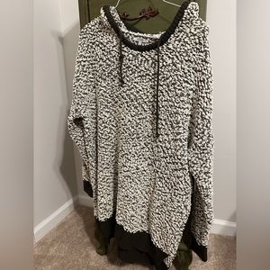 NWOT. Popcorn sweater with hood